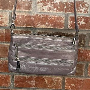 HOBO Leather Crossbody/Mini shoulder convertible bag  - Grey